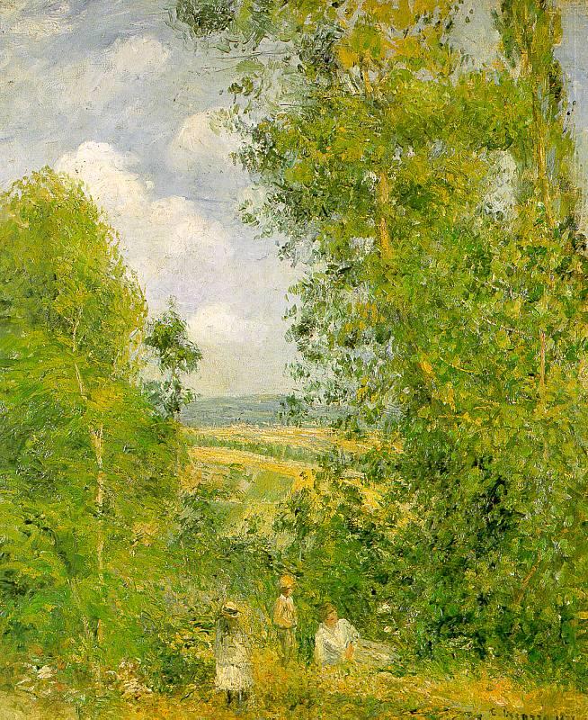 Resting in the Woods at Pontoise, Camille Pissaro